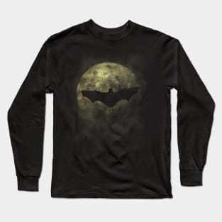 Bat and Moon - Night Animal Long Sleeve T-Shirt